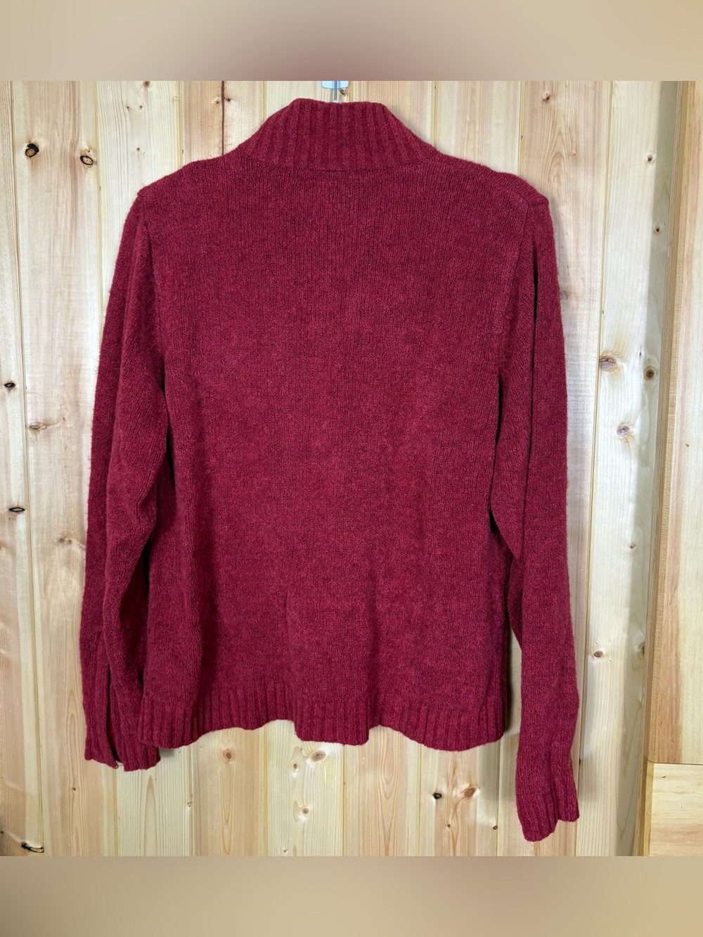 Columbia Women Fair Isle Quarter Zip Sweater Large Cozy Cottage Fall earthy wool - Picture 3 of 16